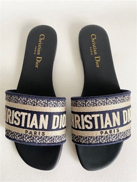 dior dad slides|christian Dior slides navy blue.